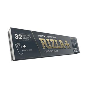 Rizla Ασημί King Size Slim Χαρτάκια με Τζιβάνες